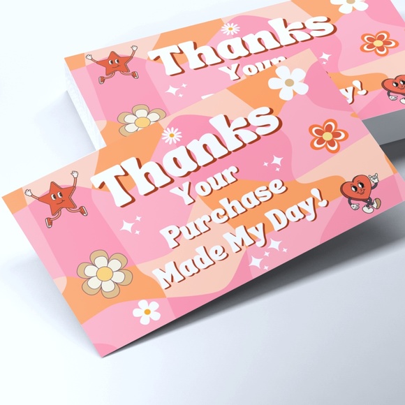 2" x 3.5" Thank You Cards For Small Businesses - Show Your Customers You Care - Picture 1 of 3